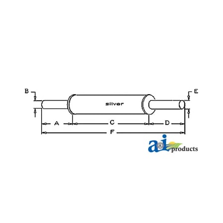 A & I Products Muffler 36" x5" x5" A-K914083